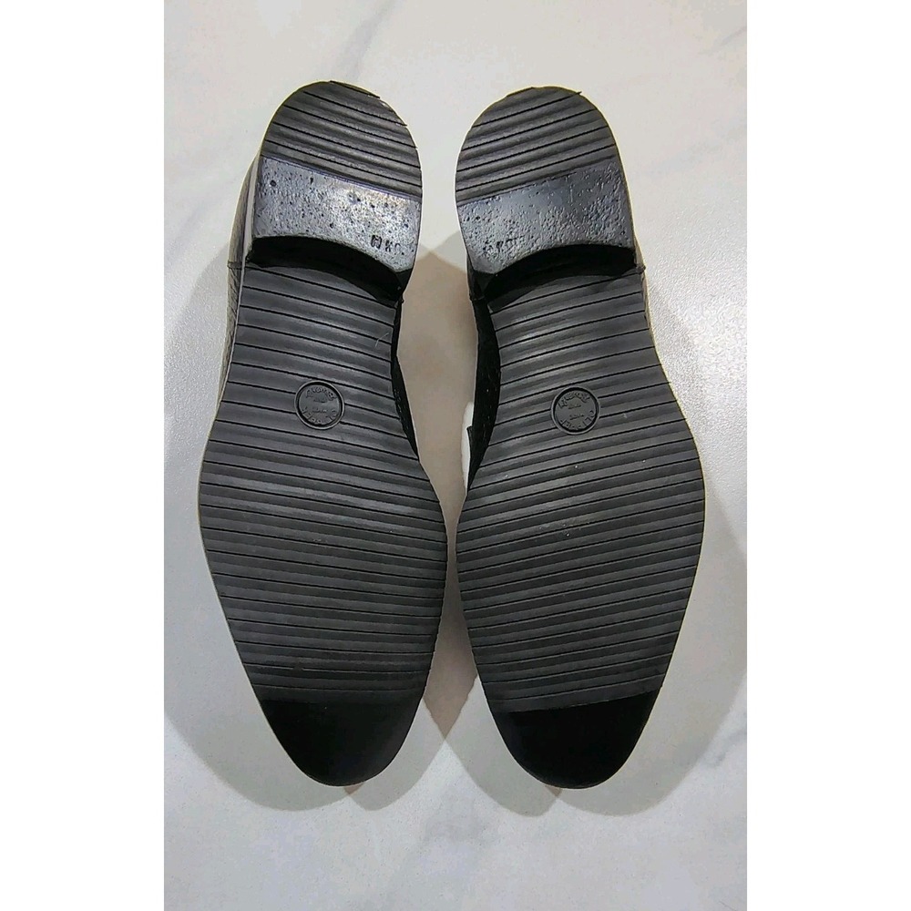 $895 Gravati Peccary Penny Loafers Shoes 10.5 Black Bergdorf Goodman  Italy - Picture 9 of 13